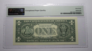 $1 2017 Radar Serial Number Federal Reserve Currency Bank Note Bill PMG UNC67EPQ