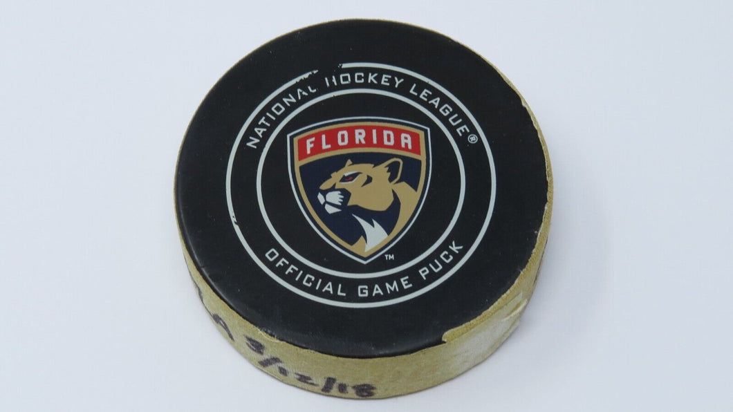 2017-18 Magnus Paajarvi Ottawa Senators Game Used Goal Scored NHL Puck -Pyatt A