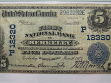 Load image into Gallery viewer, $5 1902 Berkeley California CA National Currency Bank Note Bill #12320 F15 PMG