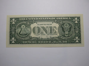 $1 2021 Radar Serial Number Federal Reserve Currency Bank Note Bill UNC++++
