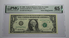 Load image into Gallery viewer, $1 1995 Radar Serial Number Federal Reserve Currency Bank Note Bill PMG UNC65EPQ