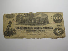 Load image into Gallery viewer, $100 1862 Richmond Virginia VA Confederate Currency Bank Note Bill RARE T39