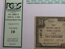 Load image into Gallery viewer, $10 1929 Portland Maine ME National Currency Bank Note Bill Charter #13716 PCGS