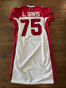 2005 Leonard Davis Arizona Cardinals Game Used Issued NFL Football Jersey Texas