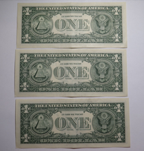 Load image into Gallery viewer, 3 $1 2021 Consecutive Low Serial Numbers Federal Reserve Bank Notes New York