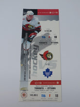 Load image into Gallery viewer, October 31, 2000 Ottawa Senators Toronto Maple Leafs NHL Full Hockey Ticket Mint