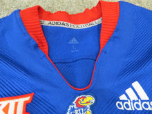 Load image into Gallery viewer, 2018-21 Kansas Jayhawks Game Used Worn NCAA ADIDAS Football Jersey Home Large!