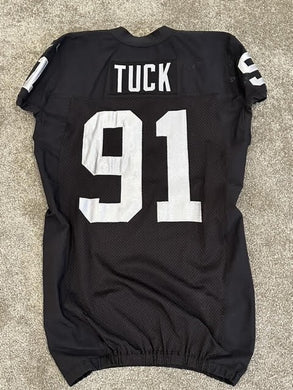 2013 Jack Crawford Oakland Raiders Game Used Worn Football Jersey Justin Tuck