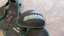 Load image into Gallery viewer, Michel Goulet Quebec Nordiques Jofa Game Used Bauer Hockey Shoulder Pads Signed