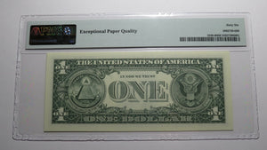 $1 2003 Radar Serial Number Federal Reserve Currency Bank Note Bill PMG UNC66EPQ