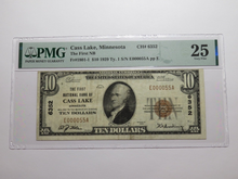 Load image into Gallery viewer, $10 1929 Cass Lake Minnesota MN National Currency Bank Note Bill #6352 VF25 PMG