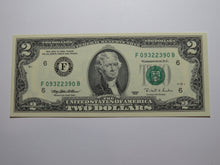 Load image into Gallery viewer, $2 1995 Radar Serial Number Federal Reserve Currency Bank Note Bill UNC++++