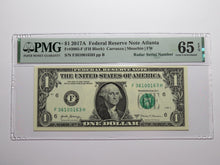 Load image into Gallery viewer, $1 2017 Radar Serial Number Federal Reserve Currency Bank Note Bill PMG UNC65EPQ