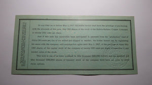 $10 1915 Kelvin-Sultana Copper Company Ore Production Obsolete Currency Note