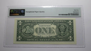 $1 2003 Repeater Serial Number Federal Reserve Currency Bank Note Bill PMG UNC65