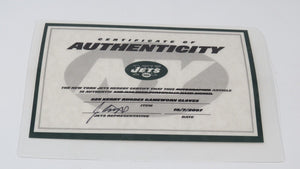 2007 Kerry Rhodes New York Jets Game Used Worn NFL Football Gloves Louisville