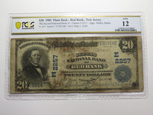 Load image into Gallery viewer, $20 1902 Red Bank New Jersey NJ National Currency Bank Note Bill #2257 F12 PCGS