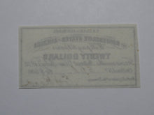 Load image into Gallery viewer, $20 1861 Confederate Bond Coupon Certificate Currency Bank Note Bill UNC