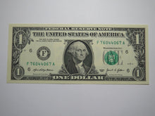 Load image into Gallery viewer, $1 2021 Radar Serial Number Federal Reserve Currency Bank Note Bill UNC 76044067