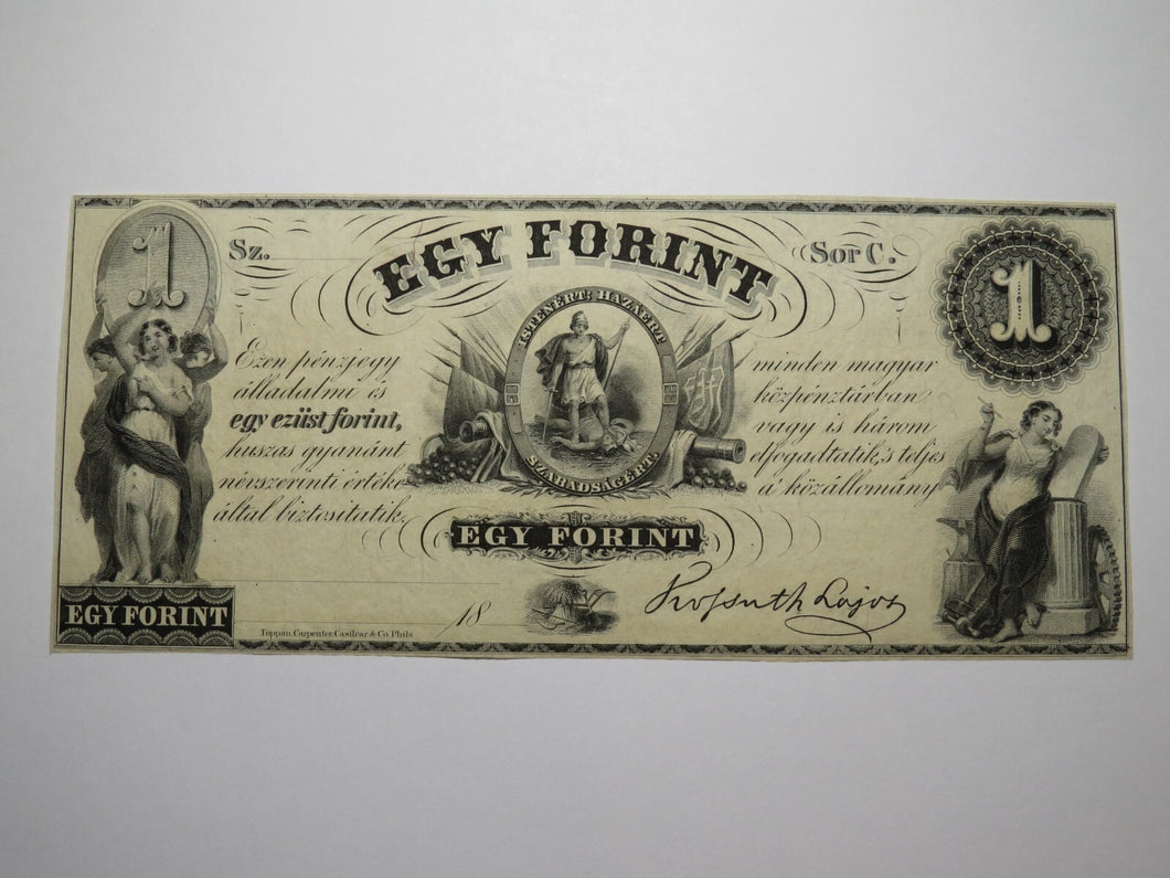 $1 18__ New York NY Obsolete Currency Bank Note Bill! Hungarian Fund Egy Forint!