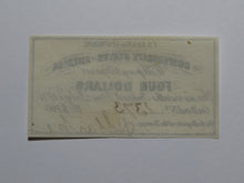 Load image into Gallery viewer, $4 1861 Confederate Bond Coupon Certificate Currency Bank Note Bill UNC