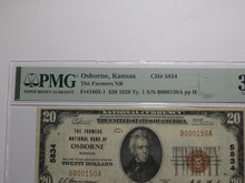 Load image into Gallery viewer, $20 1929 Osborne Kansas KS National Currency Bank Note Bill Charter #5834 VF30