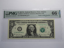 Load image into Gallery viewer, $1 2017 Radar Serial Number Federal Reserve Currency Bank Note Bill PMG UNC66EPQ