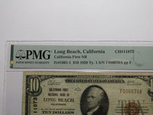 Load image into Gallery viewer, $10 1929 Long Beach California National Currency Bank Note Bill Ch. #11873 VF20