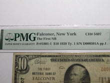 Load image into Gallery viewer, $10 1929 Falconer New York National Currency Bank Note Bill Ch. #5407 VF20 PMG