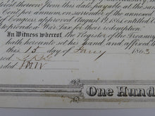 Load image into Gallery viewer, $100 1863 Confederate Bond Certificate Currency Bank Note Bill UNC 14&quot; X 9&quot;