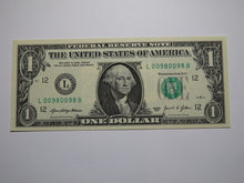 Load image into Gallery viewer, $1 2021 Fancy Repeater Serial Number Federal Reserve Currency Bank Note Bill 098