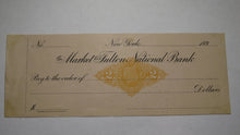Load image into Gallery viewer, 189_ Market and Fulton National Bank of New York Blank Check! Obsolete Currency
