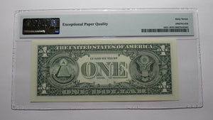 $1 2003 Radar Serial Number Federal Reserve Currency Bank Note Bill PMG UNC67EPQ