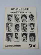 Load image into Gallery viewer, 1979 Wayne Gretzky 4th NHL Game Edmonton Oilers Vs. LA Kings Game Program Debut