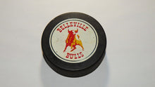 Load image into Gallery viewer, Vintage Belleville Bulls Game Used OHA Official Viceroy Hockey Puck Ontario