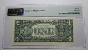 $1 2003 Radar Serial Number Federal Reserve Currency Bank Note Bill PMG UNC66EPQ