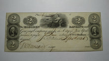 Load image into Gallery viewer, $2 1826 Hoboken New Jersey NJ Obsolete Currency Bank Note Bill! Hoboken Banking