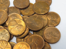Load image into Gallery viewer, 1945-D Brilliant Uncirculated Wheat Cent Penny Partial Roll 35+ Uncirculated BU
