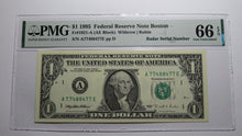 Load image into Gallery viewer, $1 1995 Radar Serial Number Federal Reserve Currency Bank Note Bill PMG UNC66EPQ