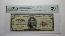Load image into Gallery viewer, $5 1929 Larchmont New York NY National Currency Bank Note Bill Ch #6019 VF20 PMG