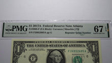 Load image into Gallery viewer, $1 2017 Repeater Serial Number Federal Reserve Currency Bank Note Bill PMG UNC67