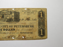 Load image into Gallery viewer, $1 1862 Petersburg Virginia VA Obsolete Currency Bank Note Bill City of Pete