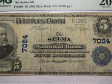 Load image into Gallery viewer, $5 1902 Selma Alabama AL National Currency Bank Note Bill Ch. #7084 VF20 PMG
