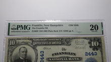 Load image into Gallery viewer, $10 1902 Franklin New Hampshire NH National Currency Bank Note Bill #2443 VF20