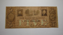 Load image into Gallery viewer, $5 1857 Camden South Carolina SC Obsolete Currency Bank Note Bill Bank of Camden