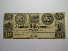Load image into Gallery viewer, $10 18__ Franklin Ohio OH Obsolete Currency Bank Note Bill Silk Company UNC+++