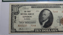 Load image into Gallery viewer, $10 1929 Linden Alabama AL National Currency Bank Note Bill! Ch. #7148 VF30 PMG