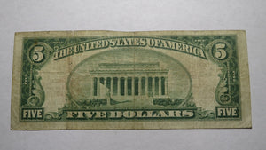 $5 1929 Larchmont New York NY National Currency Bank Note Bill! Ch. #6019 FINE!