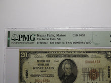 Load image into Gallery viewer, $20 1929 Kezar Falls Maine National Currency Bank Note Bill Ch. #9826 VF20 PMG