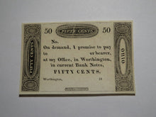Load image into Gallery viewer, $.50 18__  Worthington Ohio Obsolete Currency Bank Note Remainder Ezra Griswold